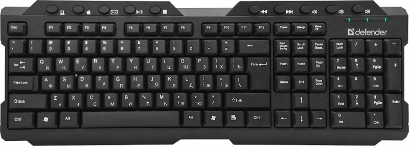 Клавиатура DEFENDER Element HB-195 RU, черная (45195)