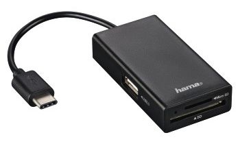 Разветвитель USB 2.0 Hama Type-C Hub 3порт. черный (00054144)