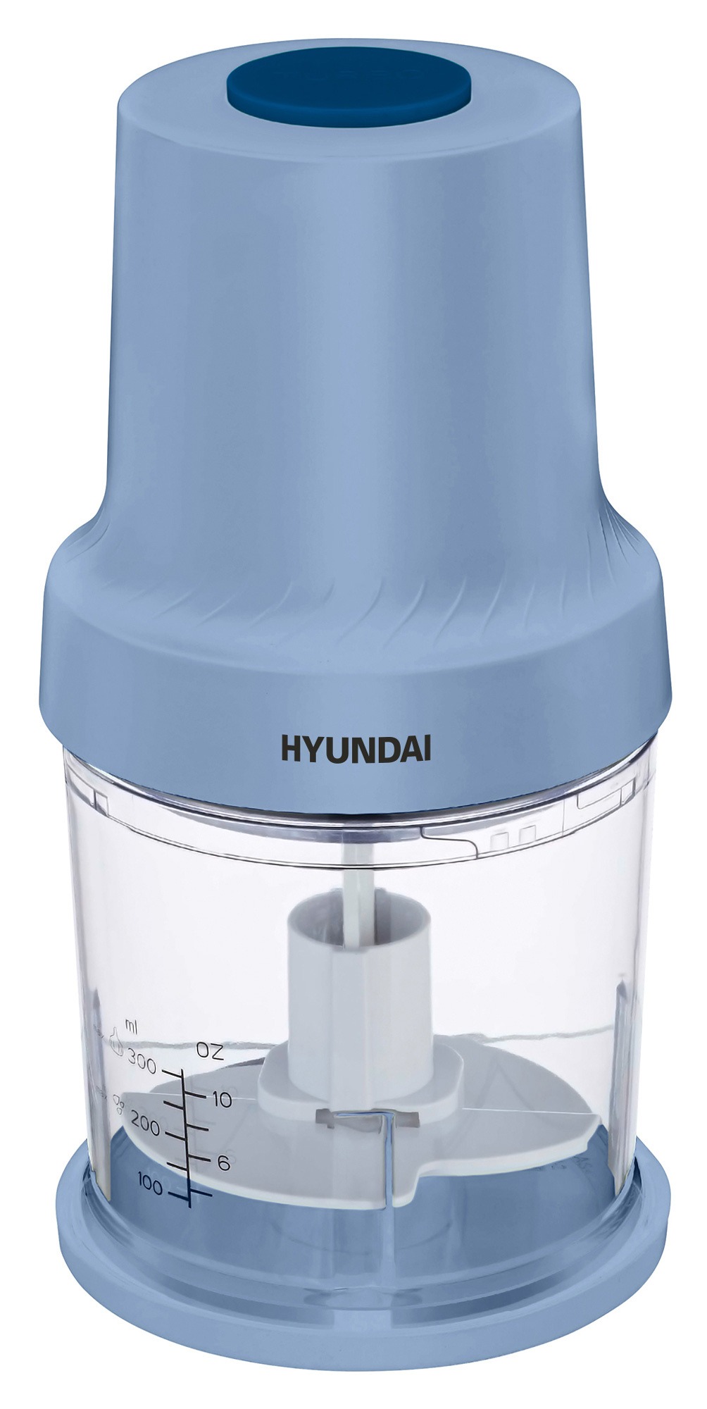 Измельчитель электрический Hyundai HYC-P3138 0.8л. 350Вт, голубой/белый