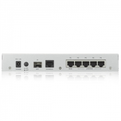 Zyxel Межсетевой экран VPN50, 2xWAN GE (RJ-45 и SFP), 4xLAN/DMZ GE, USB3.0, AP Controller (4/36) c пониженным шифрованием, включена подписка фильтрации контента на один год и Geo IP, до 20 пользовател