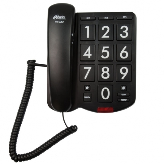 Телефон RITMIX RT-520, черный