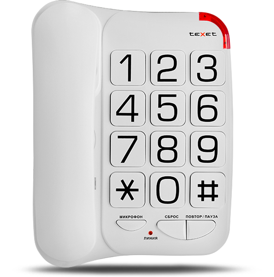 Телефон TEXET TX-201, белый