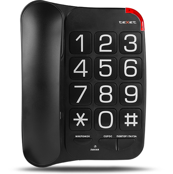 Телефон TEXET TX-201, черный