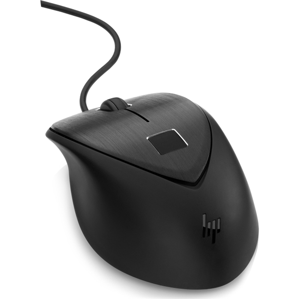 Мышь HP Wired USB Fingerprint Mouse ALL, черный (4TS44AA#AC3)
