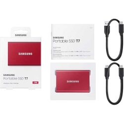 Внешний SSD накопитель Samsung T7 Touch 1Tb (MU-PC1T0R/WW), красный