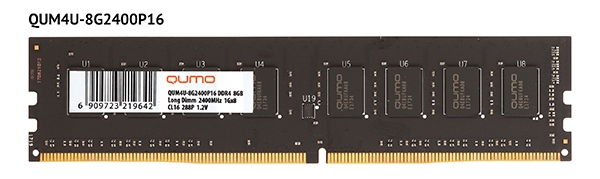Оперативная память QUMO DDR4 16GB 2666MHz (QUM4U-16G2666S19)