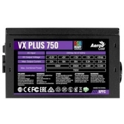 Блок питания Aerocool VX Plus 750 RGB 750W