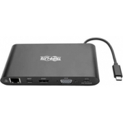 Зарядное устройство Tripplite U442-DOCK1-B USB-C Laptop DocSt mDP/HDMI/VGA/GbE 4K @30Hz Thund3 USB-A black