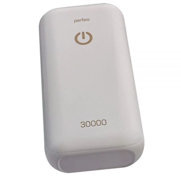 Внешний аккумулятор Perfeo Splash 30000mAh, белый (PF_B4301)