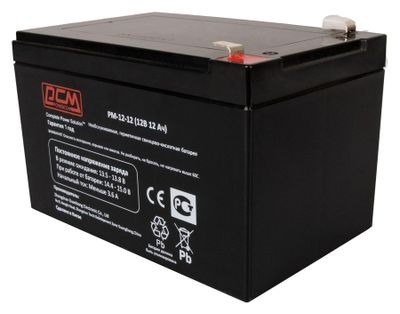 Аккумуляторная батарея для ИБП POWERCOM PM-12-12 12В, черный