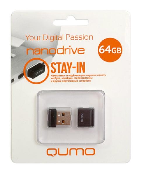 USB флешка QUMO UD NANO 64GB (QM64GUD-NANO-B)