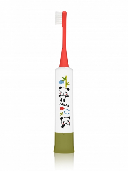 Зубная щетка HAPICA Panda DBK-5RWG, бело-зеленый