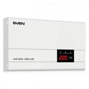 Стабилизатор напряжения SVEN AVR SLIM-1000 LCD SV-012816, белый