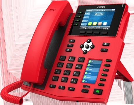 VoIP-телефон Fanvil X5U, красный