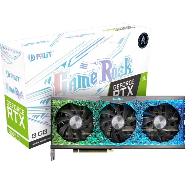 Видеокарта Palit GeForce RTX 3070 Ti GAMEROCK 8Gb (NED307T019P2-1047G)