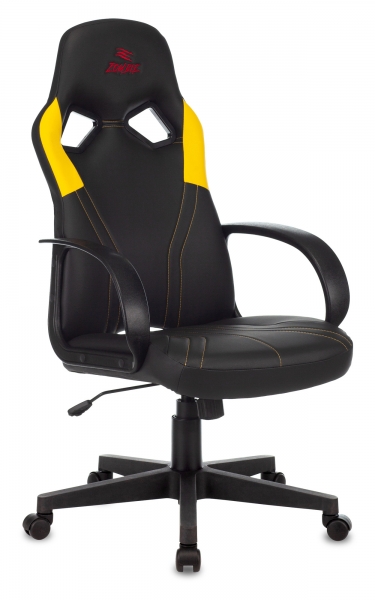 Кресло игровое Бюрократ ZOMBIE RUNNER, черный/желтый (1456781)