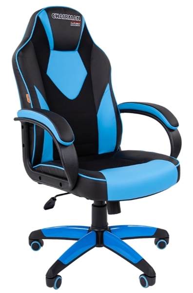 Офисное кресло Chairman game 17 черный/голубой (7024559)