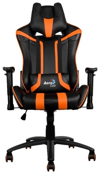 Компьютерное кресло AeroCool AC120 AIR-BO черный/оранжевый