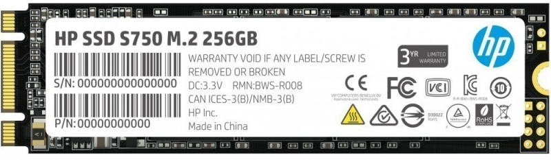 SSD накопитель M.2 HP S750 256GB (16L55AA)