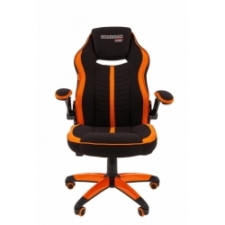 Кресло игровое Chairman game 19, черный/оранжевый (7060632)