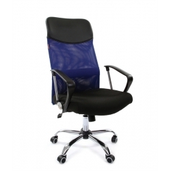 Офисное кресло Chairman 610 15-21 черный + TW синий (7014624)