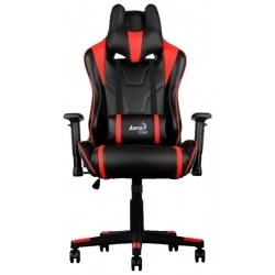 Кресло для геймера Aerocool AC220 AIR-BR, черно-красное, с перфорацией, до 150 кг, размер 66х63х125/133 см