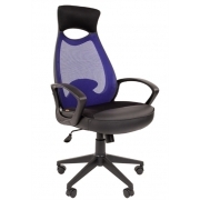 Офисное кресло Chairman 840 черный пластик TW-05 синий (7025295)