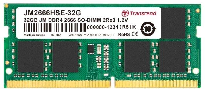 Оперативная память Transcend  32 GB 1 шт. JM2666HSE-32G