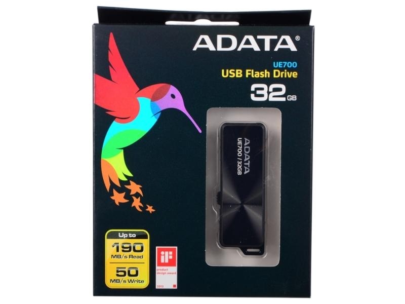 Флеш накопитель 32GB A-DATA DashDrive Elite UE700, USB 3.0, Черный, металлич.