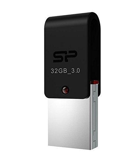Флеш накопитель 32Gb Silicon Power Mobile X31 OTG, USB 3.0/MicroUSB, Черный