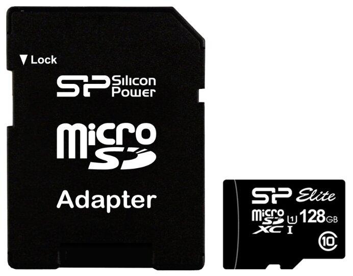 Флеш карта microSD 128GB Silicon Power Elite microSDXC Class 10 UHS-I (SD адаптер)
