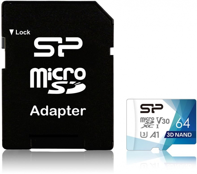 Карта памяти MicroSDXC Silicon Power Superior Pro 64Gb (SP064GBSTXDU3V20AB)