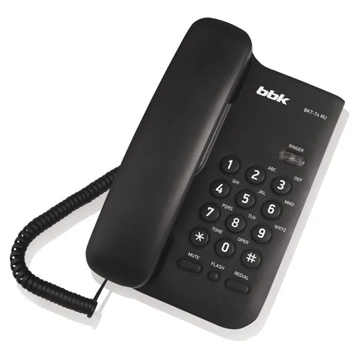 Телефон проводной BBK BKT-74 RU, черный
