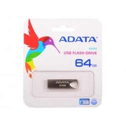 Флеш накопитель 64GB A-DATA UV210, USB 2.0, Металлич., Серебро