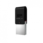 Флеш накопитель 64Gb Silicon Power Mobile X31 OTG, USB 3.0/MicroUSB, Черный
