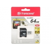 Флеш карта microSD 64GB Transcend microSDXC Class 10  (SD адаптер) ,MLC
