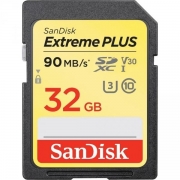 Флеш карта SD 32GB SanDisk SDHC Class 10 UHS-I U3 Extreme Plus 90Mb/s