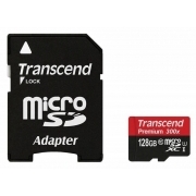Флеш карта microSD 128GB Transcend microSDXC Class 10 UHS-I U1 (SD адаптер)