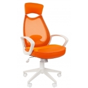 Офисное кресло Chairman    840 Россия белый пластик  TW16TW-66 оранжевый