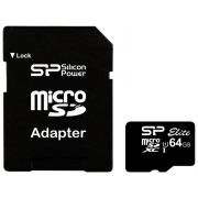 Карта памяти MicroSDXC Silicon Power Elite 64Gb (SP064GBSTXBU1V10-SP)