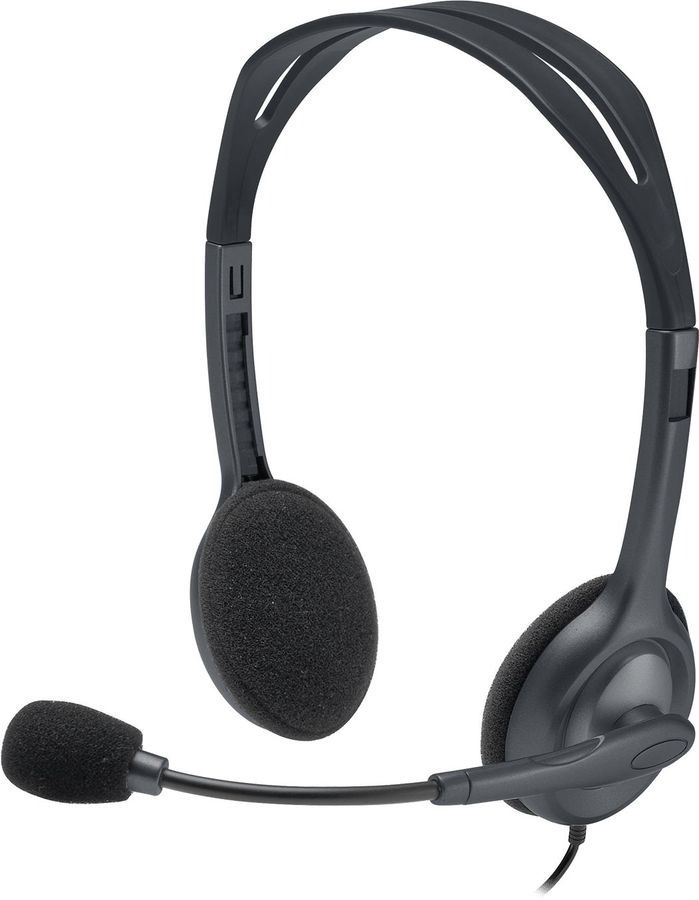 Наушники с микрофоном Logitech H111, серый