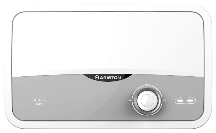 Проточный водонагреватель Ariston Aures S 3.5 SH PL серебристый (3520016)