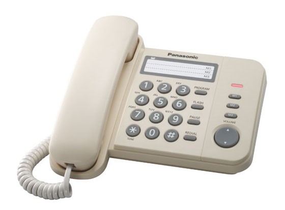 Телефон Panasonic KX-TS2352RUJ, бежевый