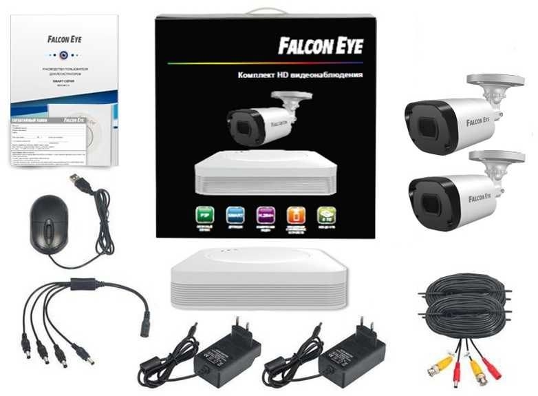 Комплект видеонаблюдения Falcon Eye FE-104MHD Light Smart, белый