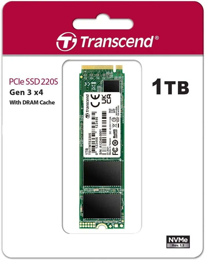 Накопитель SSD Transcend PCI-E x4 1Tb TS1TMTE220S
