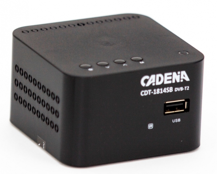 Ресивер DVB-T2 Cadena CDT-1814SB черный