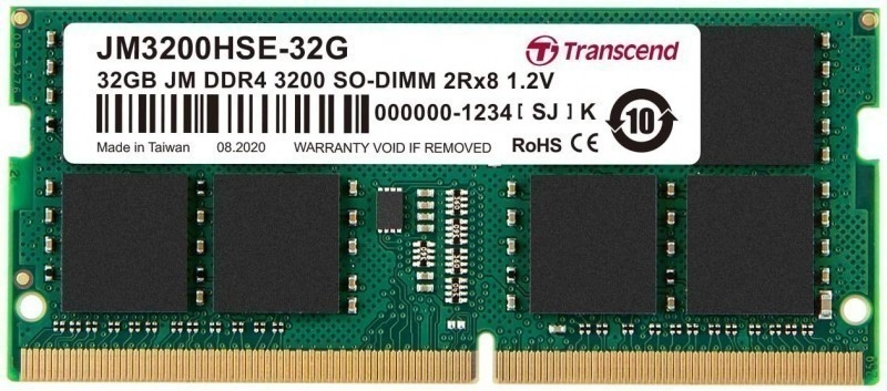 Оперативная память SO-DIMM Transcend DDR4 16GB 3200MHz (JM3200HSE-32G)