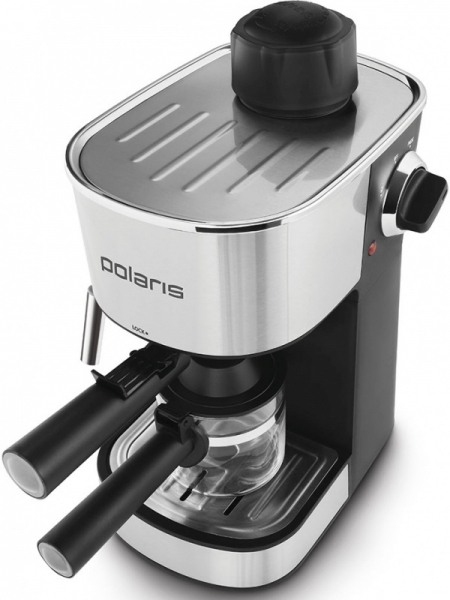 Кофеварка эспрессо Polaris PCM 4008AL, нержавеющая сталь/черный