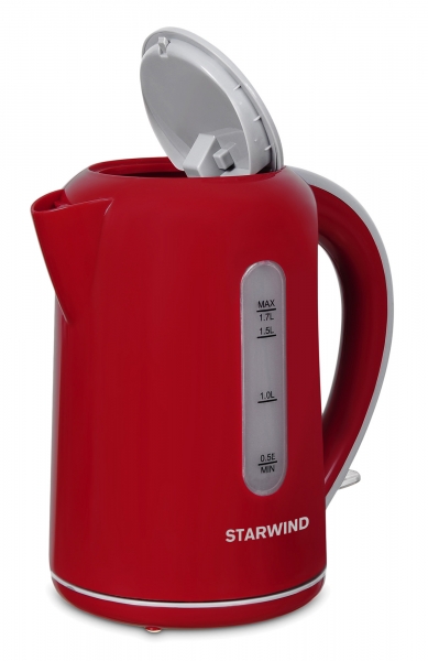Чайник Starwind SKG1021, красный/серый