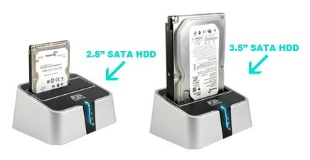 Док-станция для HDD AgeStar 3UBT2 SATA пластик серебристый  